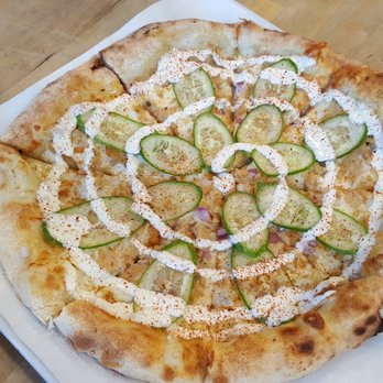 786 Degrees - Istanbul [$13, 4.0 stars] -- Turkish-style Doner chicken finely diced, cucumber, onions, Haidari sauce.  Beautiful presentation. - Pizza Near Me - Los Angeles, California