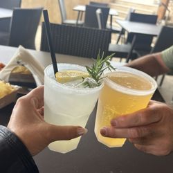 Unahotels Capotaormina - Our 1st drink at the hotel!