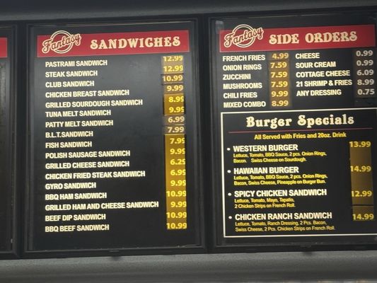 Menu photo 5 Fantasy Burger Yorba Linda, CA Menu photo 5 Fantasy Burger Yorba Linda, CA