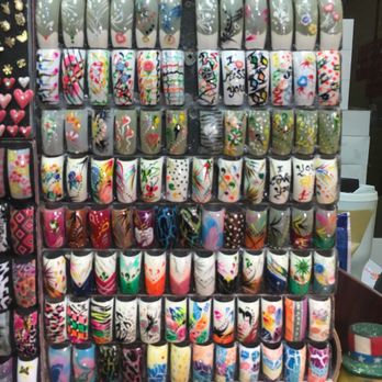 Spa Nails - Hand painted design - Nail Salons Near Me - Richmond, Virginia Spa Nails - Hand painted design - Nail Salons Near Me - Richmond, Virginia