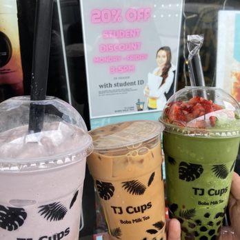 TJ Cups - Real Taro Fresh Milk (Taro Chunks) Hong Kong Style Milk Tea Strawberry Matcha Frappe - Bubble Tea Near Me - San Francisco, California TJ Cups - Real Taro Fresh Milk (Taro Chunks) Hong Kong Style Milk Tea Strawberry Matcha Frappe - Bubble Tea Near Me - San Francisco, California