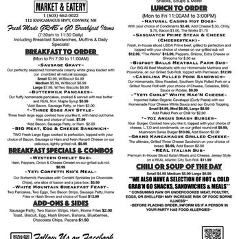 Sasquatch Crossing - Menu 6.16.26 - Convenience Stores Near Me - Conway, New Hampshire Sasquatch Crossing - Menu 6.16.26 - Convenience Stores Near Me - Conway, New Hampshire