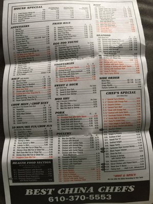 Menu photo 2 Best China Chef Reading, PA Menu photo 2 Best China Chef Reading, PA