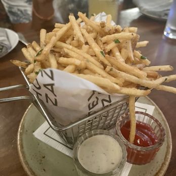 Group Therapy - Volcano salt garlic fries - Wine Bars Near Me - Austin, Texas