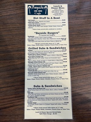 Menu photo 3 Bayside Cafe Laguna Vista, TX