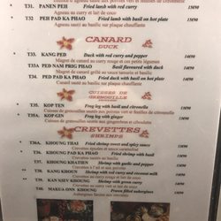 Villa Thai - Menu