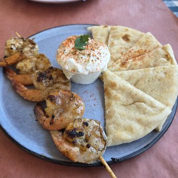 The Greek Shack - Shrimp Souvlaki Skewer - served with pita and tzatziki - Greek Near Me - Mountain Top, Pennsylvania The Greek Shack - Shrimp Souvlaki Skewer - served with pita and tzatziki - Greek Near Me - Mountain Top, Pennsylvania
