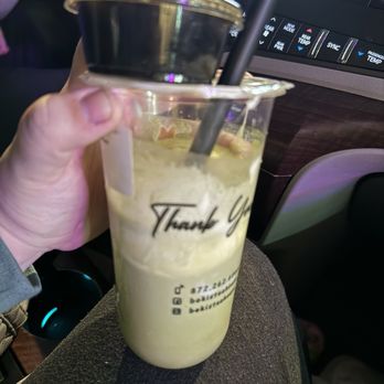 Boki’s Tea House - The cup of boba they gave me along with my small cup of tea. Going home to add more milk lol - Bubble Tea Near Me - Chicago, Illinois