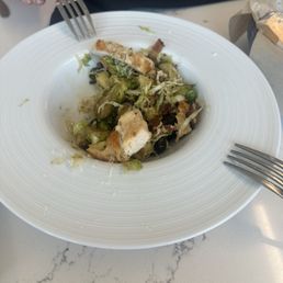 Brussel sprout salad .. thank hid I added chicken :/
