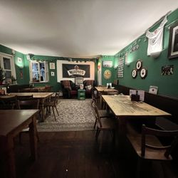 Inside to the left.