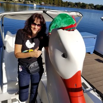 Swan Boat Rentals - Happy customer! - Boating Near Me - Orlando, Florida Swan Boat Rentals - Happy customer! - Boating Near Me - Orlando, Florida