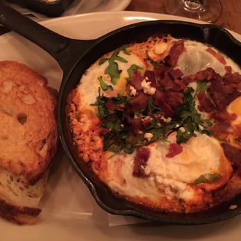 Freemans - Delicious egg, feta, tomato, bacon skillet. - Breakfast & Brunch Near Me - New York, New York