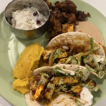 Bindaas Bar & Grill - this is a sampling of deliciousness. Who knew you could have an Indian taco exploding with flavor. - Indian Near Me - Cumming, Georgia Bindaas Bar & Grill - this is a sampling of deliciousness. Who knew you could have an Indian taco exploding with flavor. - Indian Near Me - Cumming, Georgia