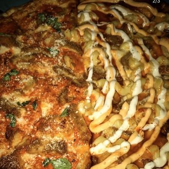Krave It Pizza & Sandwich Joint - Have chicken parm, half siracha chicken with Macaroni and cheese - Sandwiches Near Me - Bayside, New York Krave It Pizza & Sandwich Joint - Have chicken parm, half siracha chicken with Macaroni and cheese - Sandwiches Near Me - Bayside, New York