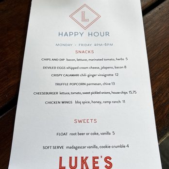 Luke's Kitchen and Bar - Happy hour menu - Seafood Near Me - Orlando, Florida Luke's Kitchen and Bar - Happy hour menu - Seafood Near Me - Orlando, Florida