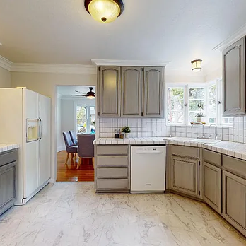 Jennifer Davis Painting - Glazed oak cabinets - Painters Near Me