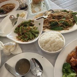 Fusion Taste - Spicy Edamame vegetable Yaki Udon Generals Gaus Chicken 18. Arlington Maki