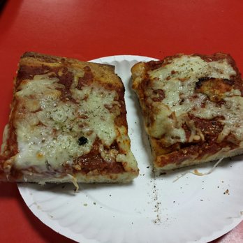 Mamma Lucia's Pizzeria - Square Sicilian thick cheese cuts. Pretty tasty. Each slice is $1.85. Each topping is 30 cents. - Pizza Near Me - Pittsburgh, Pennsylvania Mamma Lucia's Pizzeria - Square Sicilian thick cheese cuts. Pretty tasty. Each slice is $1.85. Each topping is 30 cents. - Pizza Near Me - Pittsburgh, Pennsylvania