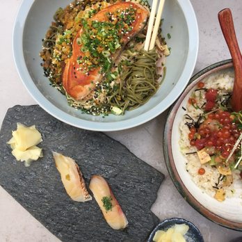 kodo - grilled salmon soba, kaisen chirashi bowl, & chef's selection 2 pc nigiri (LUNCH) - Cocktail Bars Near Me - Los Angeles, California