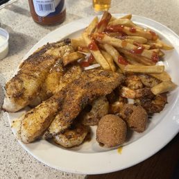 Blackened fish and shrimp Blackened fish and shrimp
