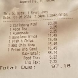 Bill for 3 Bill for 3