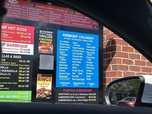 Menu photo 1 Cook Out Concord, NC