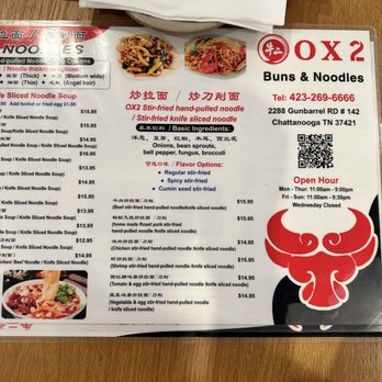 OX2 Buns & Noodles - Menu, so many options to try - Noodles Near Me - Chattanooga, Tennessee OX2 Buns & Noodles - Menu, so many options to try - Noodles Near Me - Chattanooga, Tennessee
