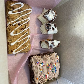 Les Petits Bisous! - Bakery yummies. Pumpkin bar, brownie & white iced crumb cake. So good. - Bakeries Near Me - Havre de Grace, Maryland