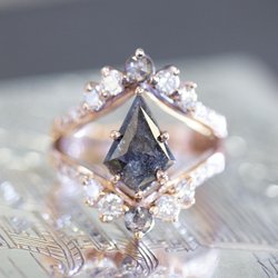 EMS Estates - A dreamy custom engagement ring featuring a killer black diamond!
