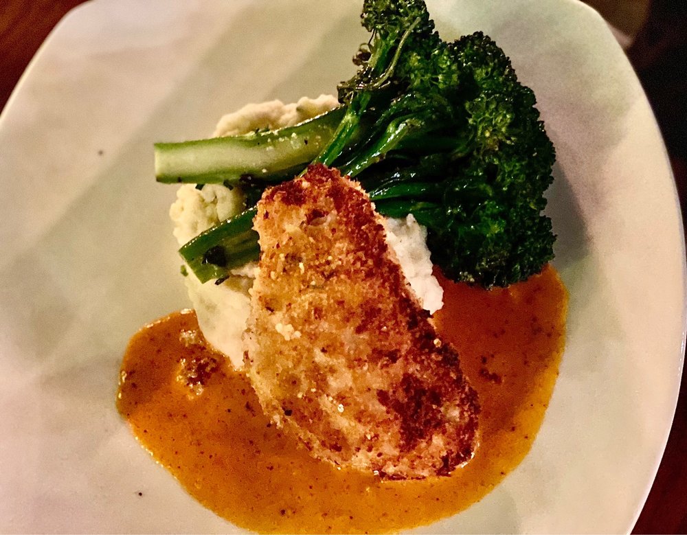 Order PARMESAN CRUSTED SANIBEL CHICKEN food online from Tommy Bahama Restaurant, Bar & Store store, Naples on bringmethat.com