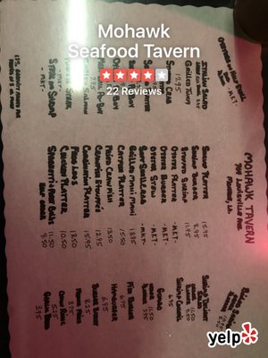 Menu photo 4 Mohawk Tavern Seafood Restaurant Monroe, LA