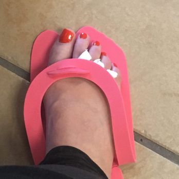 At Nails and Spa - Conventional nail polish in pedicure - Nail Salons Near Me - Atlanta, Georgia