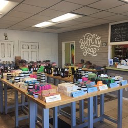 Buff City Soap - Tons of soaps, shampoos, fizz balls, lotions. Also have men's stuff too. Formally Bartlett soap company