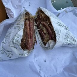 Pastrami Rueben with all the fixings Pastrami Rueben with all the fixings