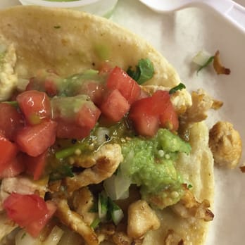 Mi Pueblo - Chicken taco but note that it did not come with the tomatoes or the green sauce I took that from my wife dish and added it to my taco - Mexican Near Me - Hyannis, Massachusetts Mi Pueblo - Chicken taco but note that it did not come with the tomatoes or the green sauce I took that from my wife dish and added it to my taco - Mexican Near Me - Hyannis, Massachusetts
