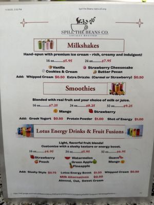 Menu photo 1 Spill the Beans Leesburg, FL Menu photo 1 Spill the Beans Leesburg, FL
