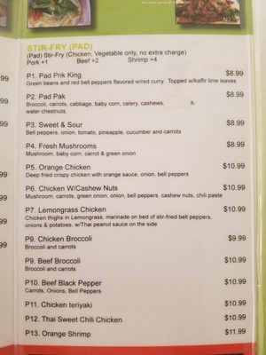 Menu photo 2 Lotus Thai Cafe Rocksprings, TX