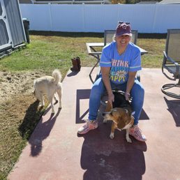 OAKLEY and BAILEY with Mama after spa day.