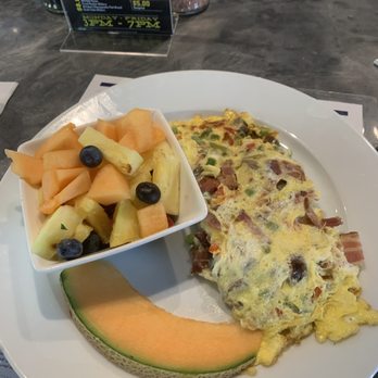 Eggspectation - Richmond - Meat Lovers Omelette add peppers. Fresh fruit instead of potatoes - Breakfast & Brunch Near Me - Richmond, Virginia