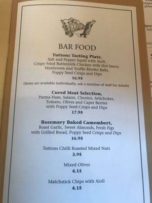 Menu photo 3 Tuttons Brasserie London, XGL
