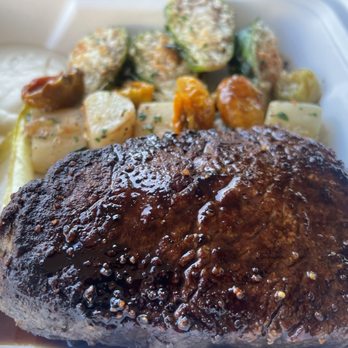 Noe - Filet mignon with Brussels and tomato sauté - Italian Near Me - Kapolei, Hawaii Noe - Filet mignon with Brussels and tomato sauté - Italian Near Me - Kapolei, Hawaii