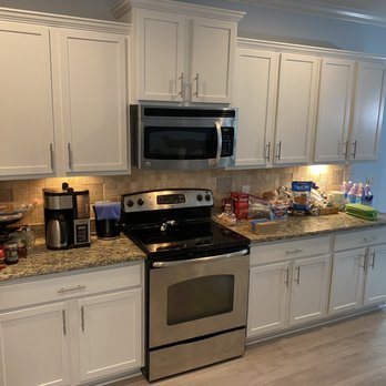 Empire Finishes - Kitchen Cabinet Painting, after pic - Painters Near Me - Wilmington, North Carolina Empire Finishes - Kitchen Cabinet Painting, after pic - Painters Near Me - Wilmington, North Carolina