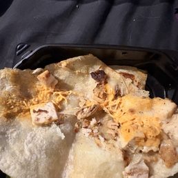 No chicken on Quesadilla No chicken on Quesadilla