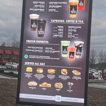 The Human Bean - Menu 12/2023 - Coffee & Tea Near Me - Cambridge, Ohio