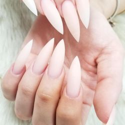 Acrylic set, extensions, matte top coat