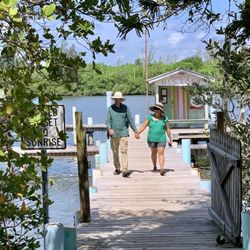 The Historic Jungle Trail - My son Chris and his wife Soco on historical Jones Dock off Jungle trail