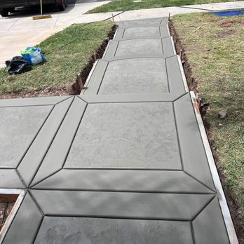 Randolph Scott Concrete - Sidewalk with picture frame stamp design - Masonry/Concrete Near Me Randolph Scott Concrete - Sidewalk with picture frame stamp design - Masonry/Concrete Near Me