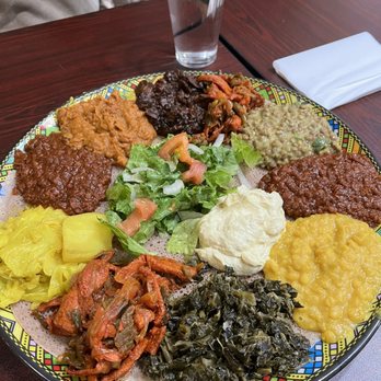 Ethiopia Restaurant - 2. Vegetarian Combination - Ethiopian Near Me - Berkeley, California