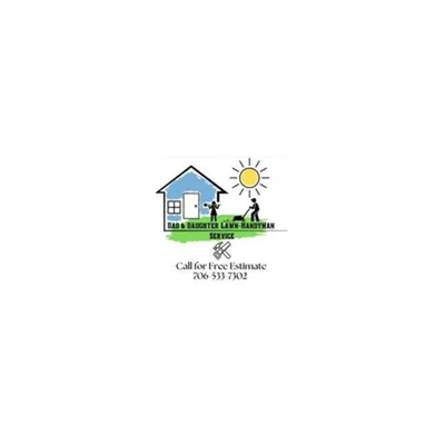 Dad & Daughter Lawn/Handyman Service Logo