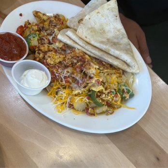 Griddlecakes - Chorizo Scramble - New American Near Me - Las Vegas, Nevada Griddlecakes - Chorizo Scramble - New American Near Me - Las Vegas, Nevada